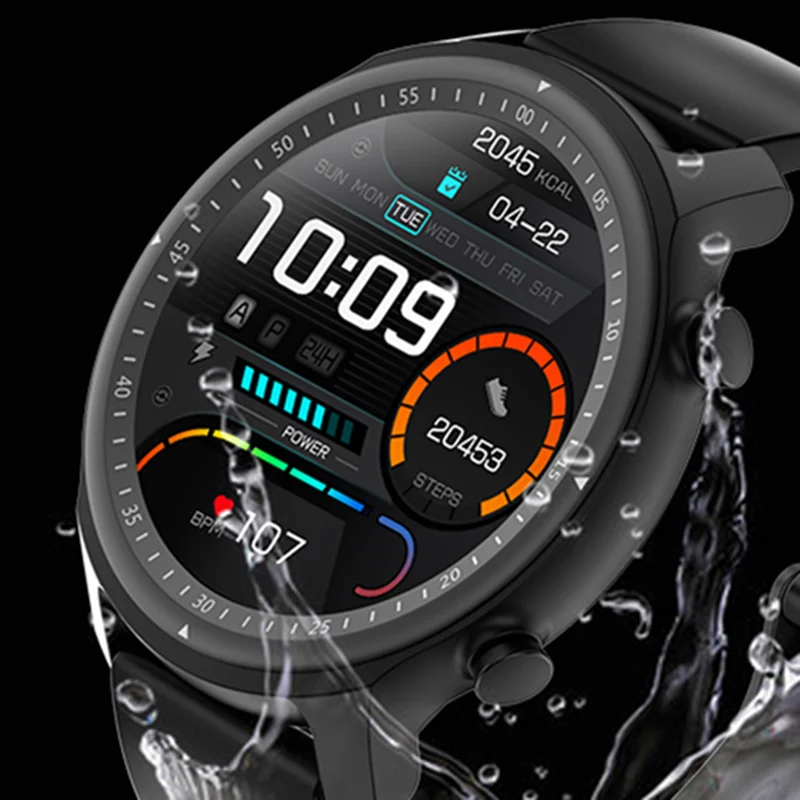 Reloj inteligente deportivo para hombre y mujer, pulsera con llamadas, Bluetooth, Monitor de ritmo cardíaco, presión arterial y oxígeno, música, resistente al agua