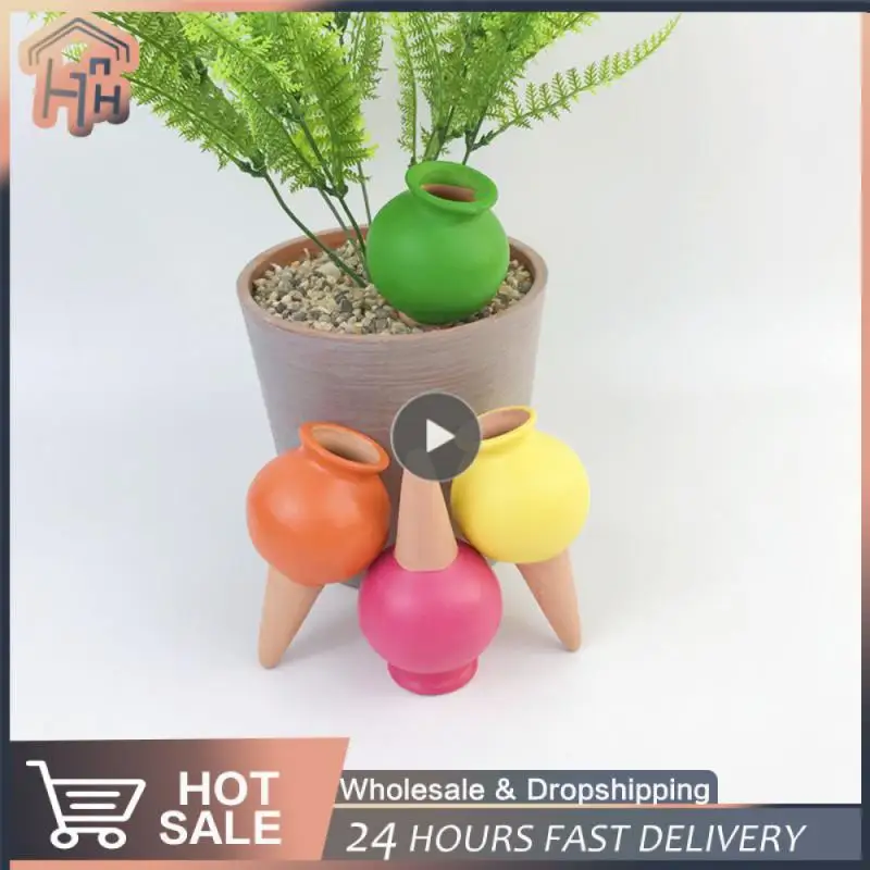 

Not Easily Deformed Red Pottery Watering Even Effluent Water Saving Water Watering Device Easy To Use Automatic Irrigator