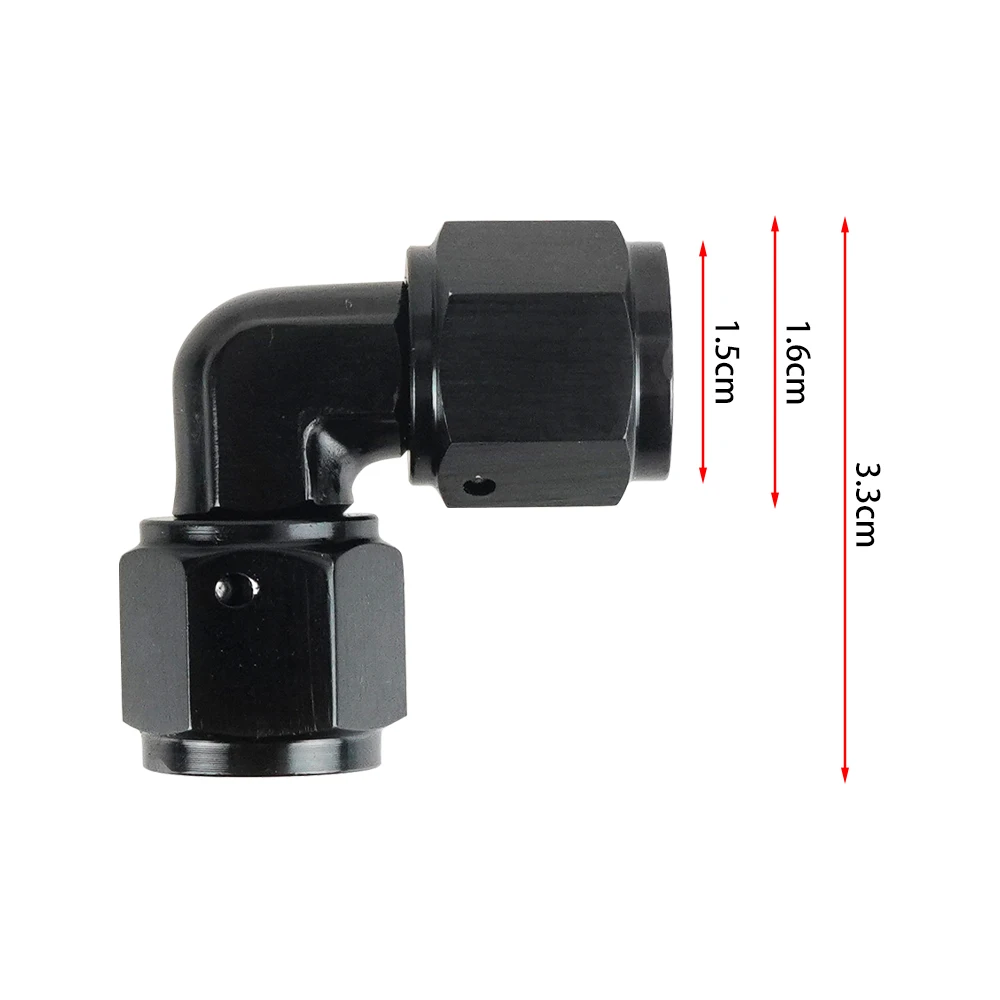 

Угловые фитинги для шланга AN4, AN6, AN8, AN10, 90 градусов, с внутренней резьбой на конец шланга, адаптеры для плетеной линии, адаптер для топливной линии