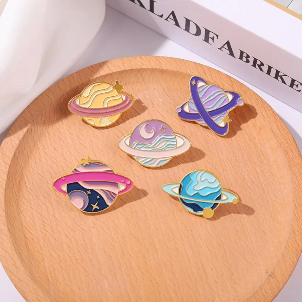 

Alloy Gift Clothes Accessories Girls Baking Paint Star Sky Badge Women Brooch Space Planet Brooch Korean Style Badge