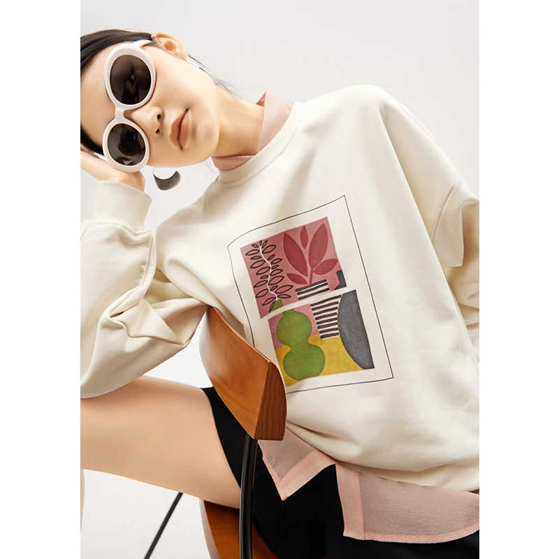 

Design Autumn 2022 New Sweatshirt LOOSE Cotton Polyester Casual Print Autumn/Winter Clothes for Women Hoodies