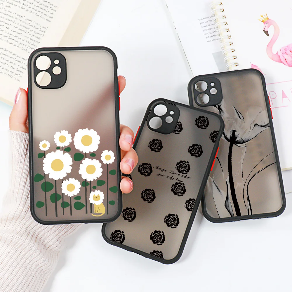Чехол с цветами в стиле ретро для iPhone 15 чехлы 11 12 13 14 Pro Max Plus X XR XS 6 6S 7 8 SE 20202 2022 Mini