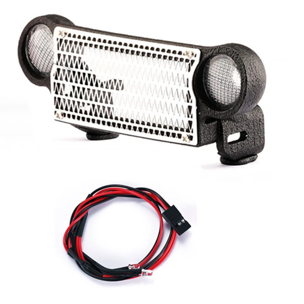 

LED Headlight And Air Inlet Grille For Axial SCX24 AXI00002 Jeep Wrangler JLU 1/24 RC Crawler Car Upgrade Parts