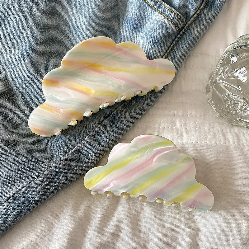 

Simple Acetate Dream Color Clouds Hair Claws Y2k Hairpins Women Accessories Luxury New 2023 Young Girl Hairpin Korean Fashion