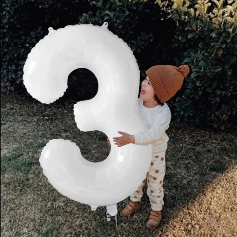 

40 дюймовые большие белые цифры-шары 0 1 2 3 4 5 6 7 8 9