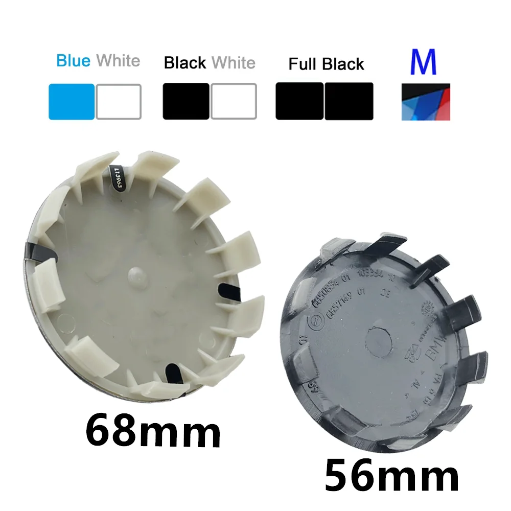 

100pcs 56mm 68mm Car Wheel Center Hub Cap Auto Rim Covers For E36 E46 E53 E90 E60 E61 E93 E87 X1 X3 X5 X6 F30 F20 F10 G30