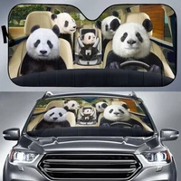 cute panda family pattern durable car protector car windshield sun shade heat reflector auto shade for windshield
