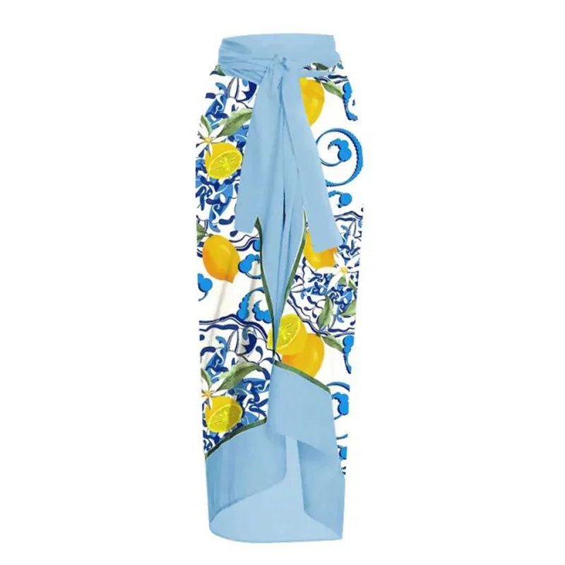 One Piece Swimsuit Bikini Woman Bowkont Swimwear Maxi Wrap Skirts Vintage Holiday Designers Bathing Suit Beach Cover Up Summer