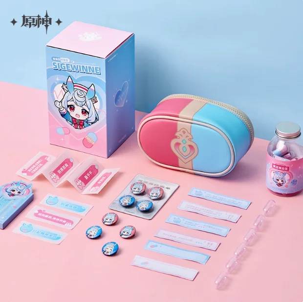 Аниме Genshin Impact Sigewinne значок наклейка сумка для ручек канцелярские принадлежности