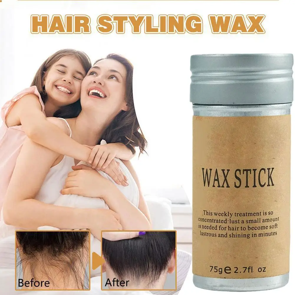 

Professional 75g Broken Hair Artifact Hair Wax Stick Gel Cream Styling Hair Frizz Fixed Fluffy Children Men And Women Styling Wa