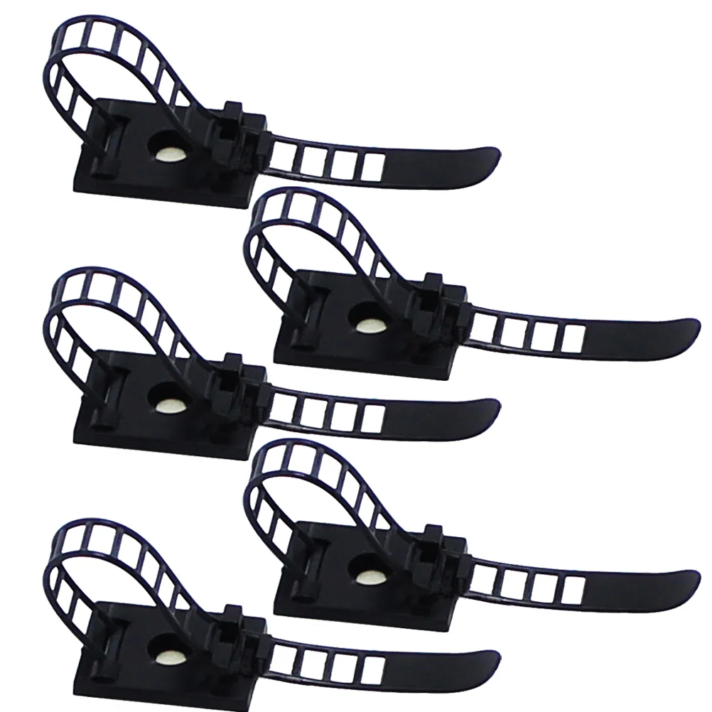 

50 Pcs Cord Cable Organizer Wire Clamps Adjustable Clips Holder Management Desk Data