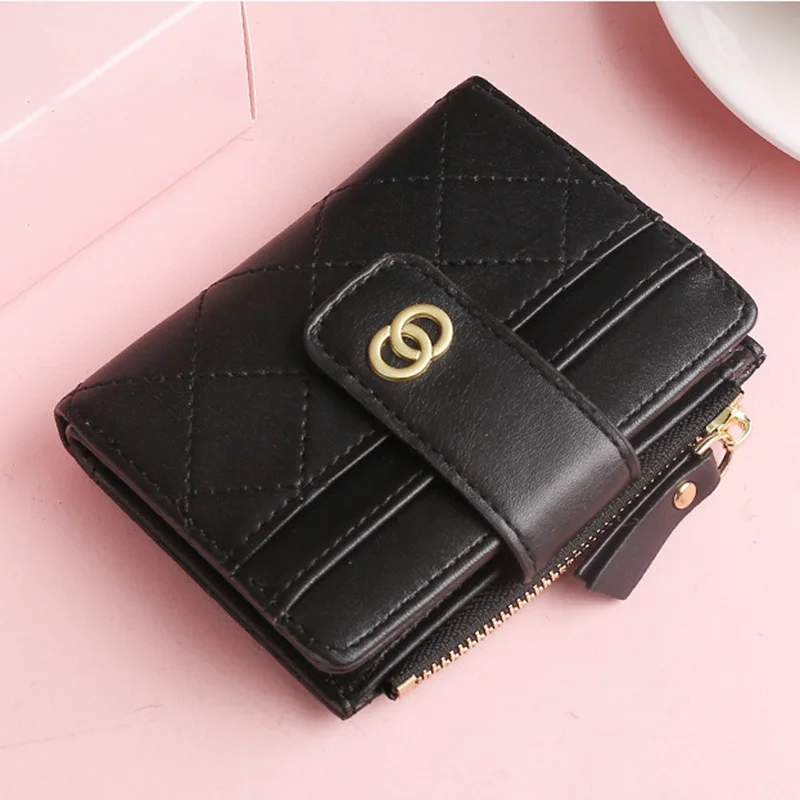 

Leather Wallets for Women Luxury Designer Purses with Card Holder Cute Money Bag with Zipper Coin Purse Monederos Para Mujer