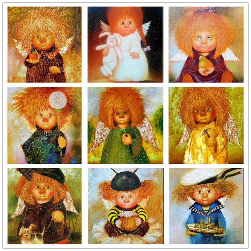 

5D DIY Diamond Painting Cute Cartoon Angel Baby Embroidery Mosaic Crafts Picture Full Drill Cross Stitch Art Kit Home Decor Gift