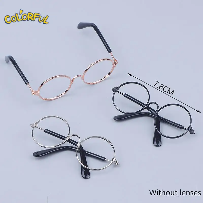 

Аксессуары для одежды для кукол «сделай сам», высококачественные очки EXO для кукол 20 см, 3 цвета, круглая оправа, без линз, искусственные миниатюрные очки