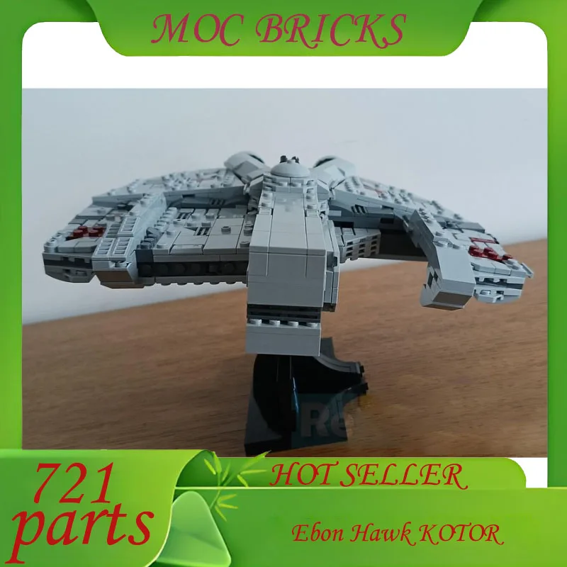 Фото Настроить 721, детали MOC Ebon Hawk KOTOR, военный праздник, космический корабль, битва, Рождественская головоломка, сделай сам, сборка на день рождения, игрушки, подарки №3