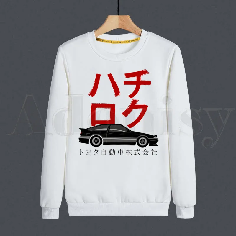 

Толстовка Drift AE86 Initial D 90s Fujiwara Takumi HachiRoku, свитшот с принтом, трендовая мужская одежда в стиле хип-хоп, мужские толстовки с круглым вырезом