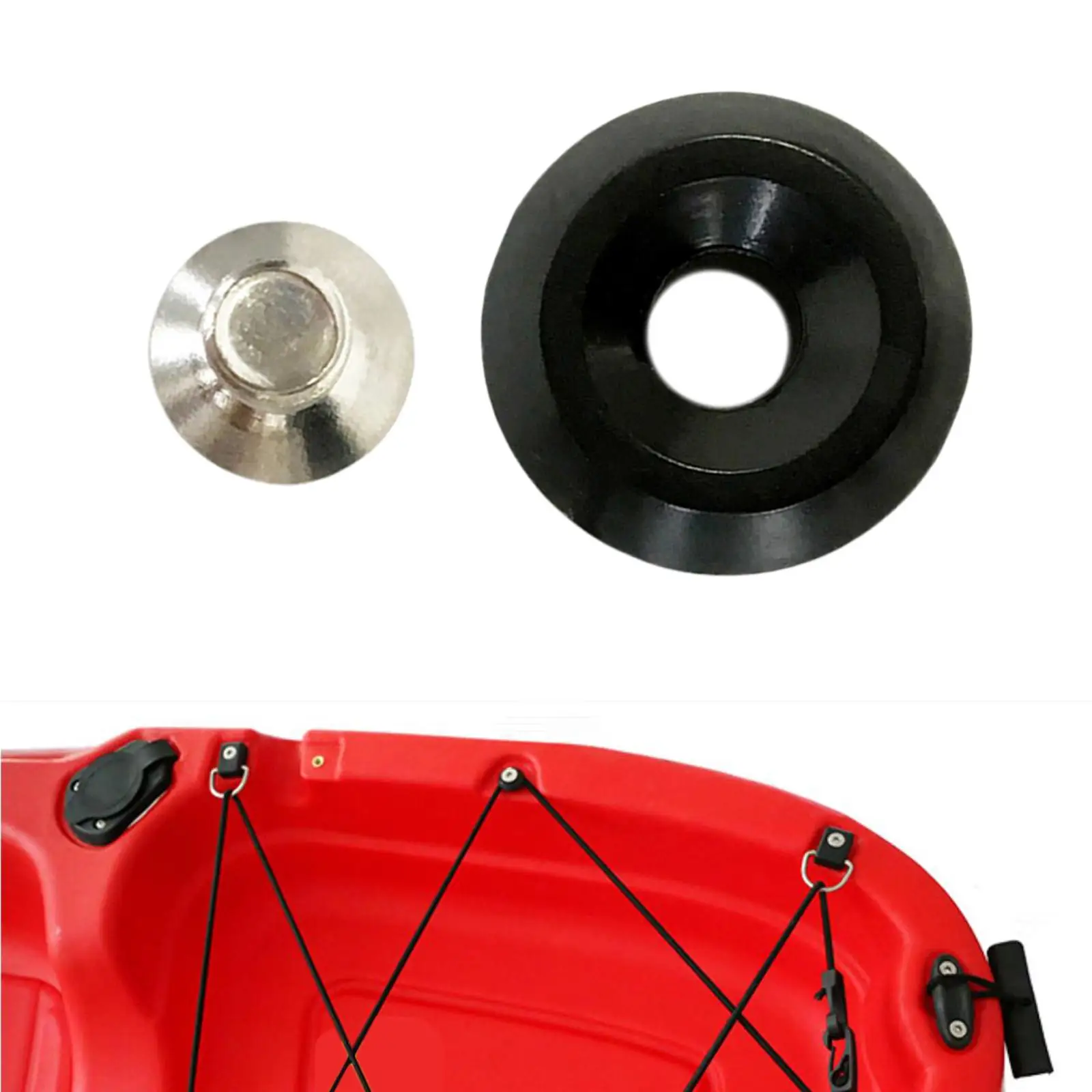 

Kayak Eyelet and Screw, Tie Down Pad Eye Replacement Outfitting Nylon Padeye