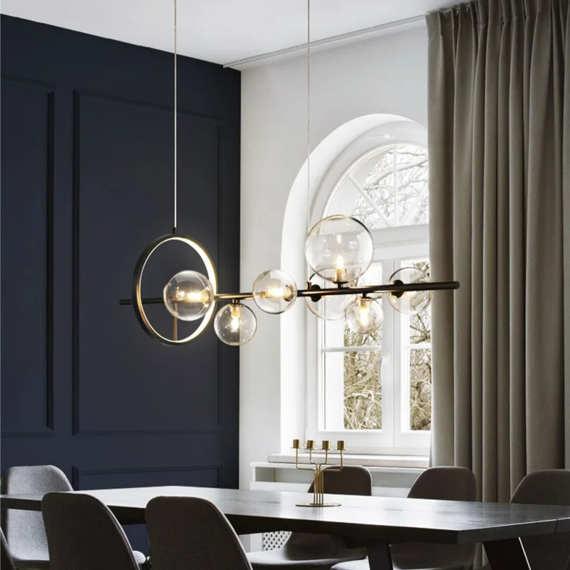 

Современная светодиодная круглая Подвесная лампа, комнатное освещение для гостиной, спальни, столового стола, светодиодное освещение, Подв...