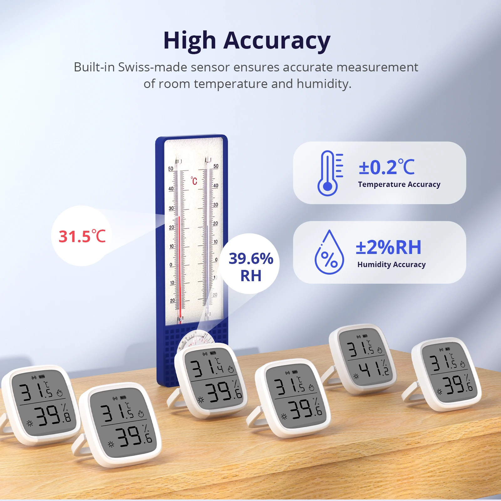 SONOFF SNZB-02D Zigbee датчик температуры и влажности умный дом автоматизация монитор в
