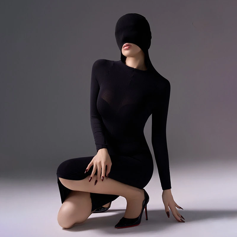 Женские сексуальные чулки бархатная ночная рубашка облегающее платье больших