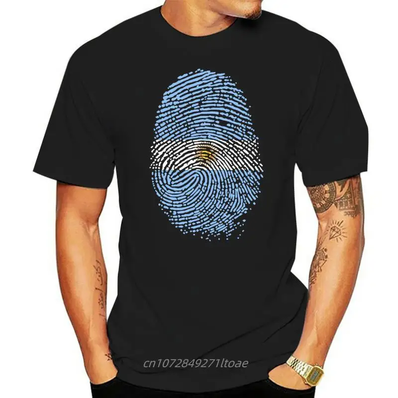 

New Summer Fashion Men T Shirt Simple Short-Sleeved Cotton T-Shirt Premium Argentina Team Flag Soccers Customize T Shirts