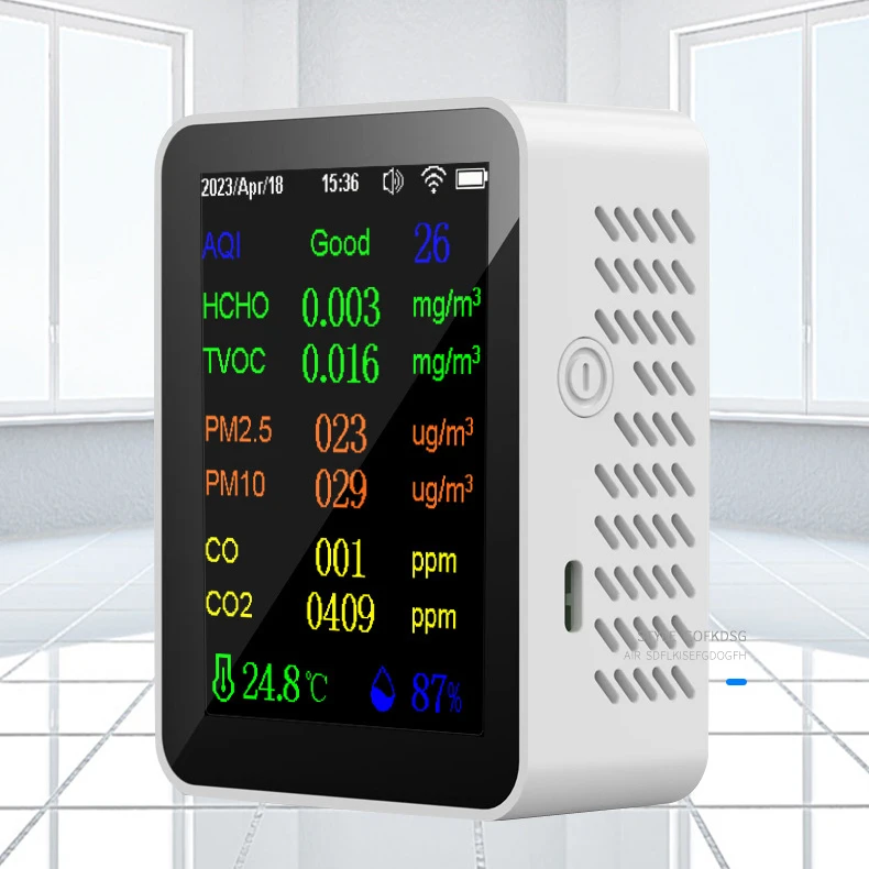 

K50 Air Quality Meter 9in1 PM2.5 PM10 CO CO2 TVOC HCHO AQI Temperature and Humidity Tester CO2 Meter Carbon Dioxide Detector