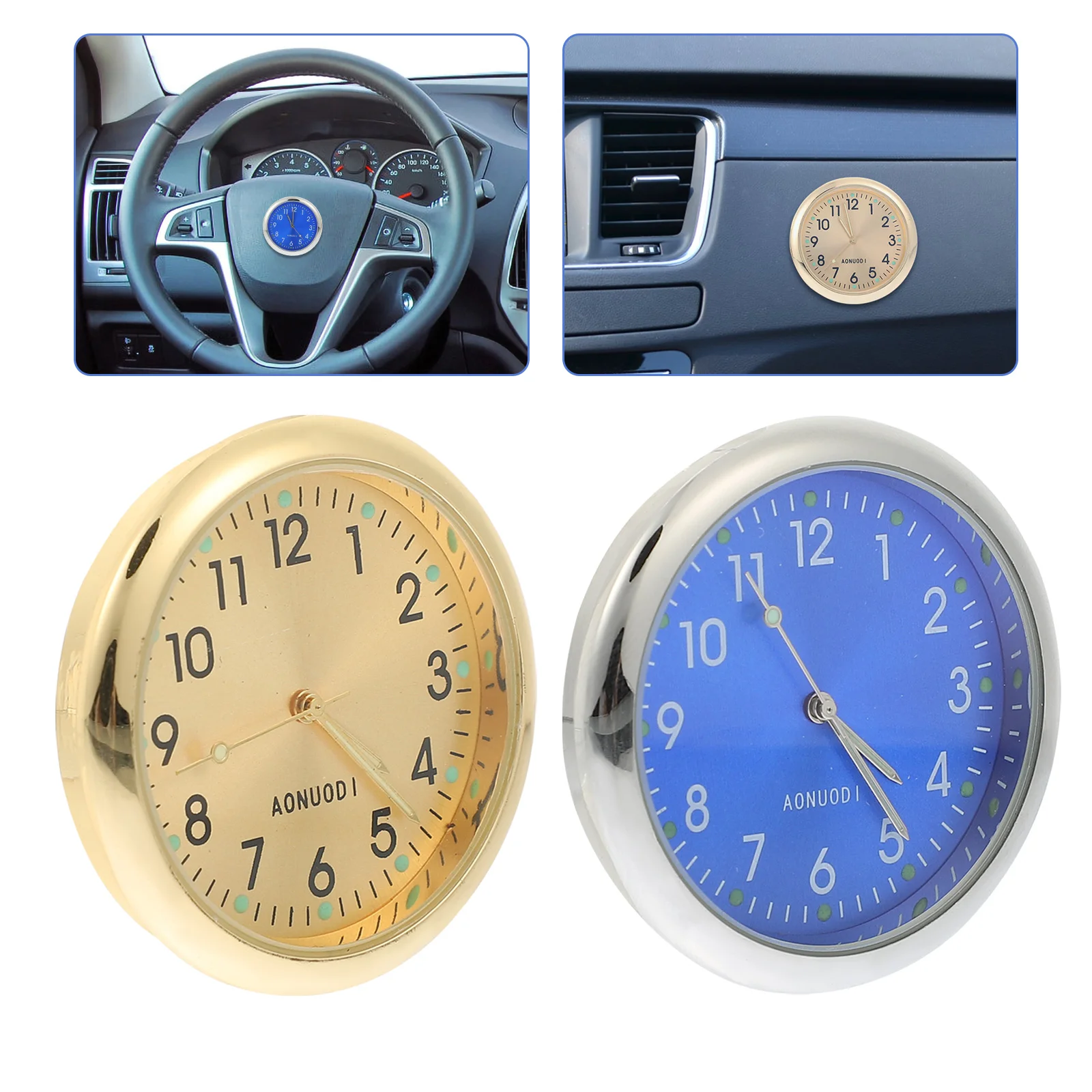 

Vehicle Adhesive Clock Lighted Car Clock Auto Interior Car Truck