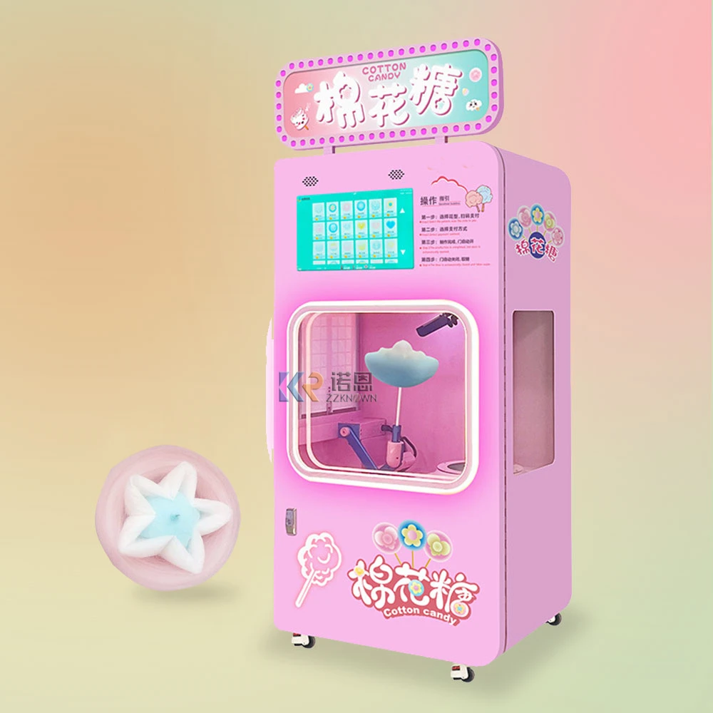 

Coin Operated Touch Screen Vegan Marshmallow Floss Maker Cotton Candy Vending Machine Commercial Cotton Candy Machine for Sale