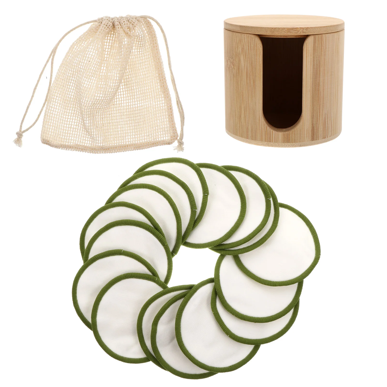 

Pads Makeup Remover Wipe Reusable Face Cotton Pad Puff Facial Puffs Eye Cleansing Wash Up Make Polish Bamboo Washable Nail