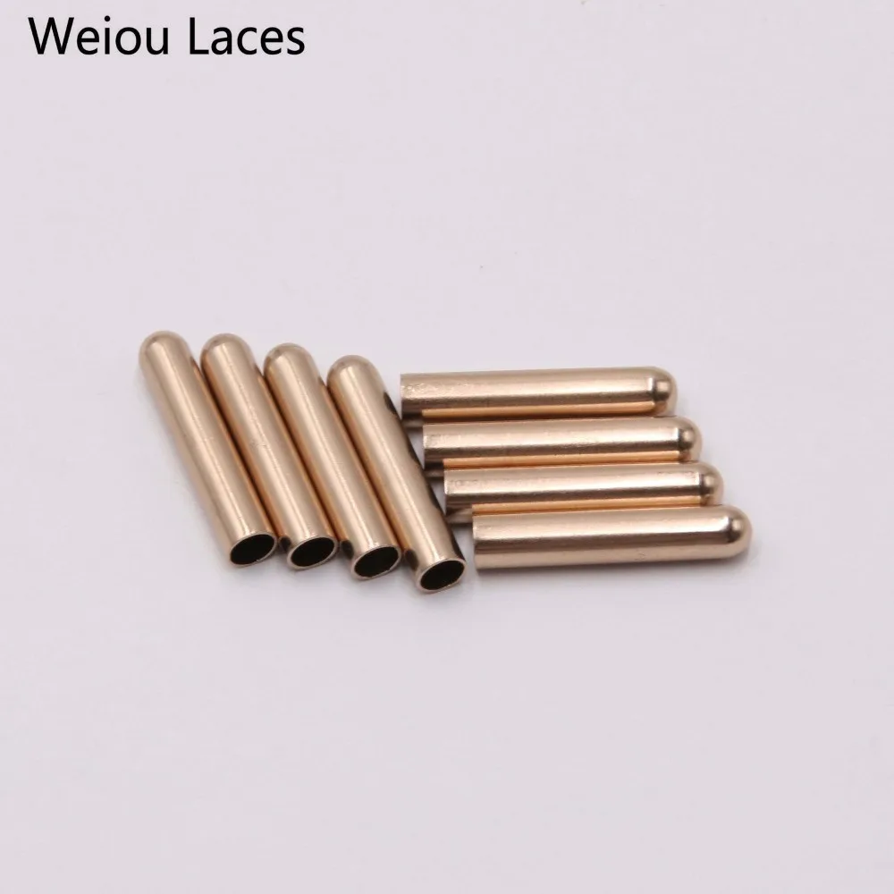 Weiou 20pcs 4.3x22mm Shoes Accessories Diy Shoelaces Shoe Lace Tips Unsex Women Replacement Head For Shoestrings Bullet Aglets