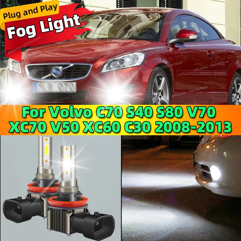 2 шт. 6000K светодиодные автомобильные противотуманные фары лампа передней лампы Plug