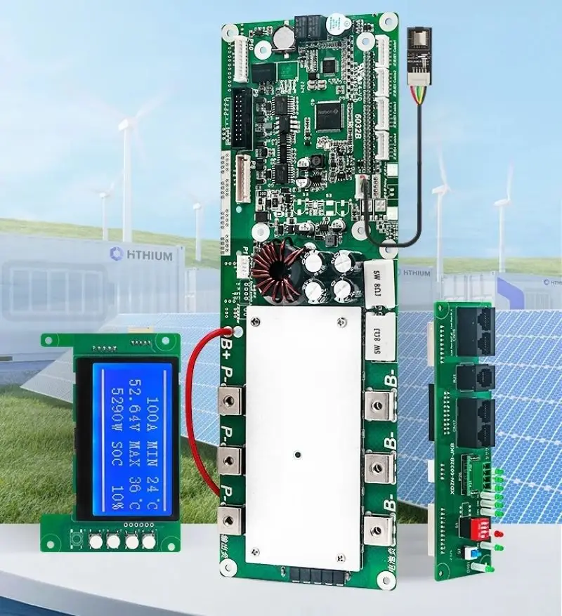 Литиевая батарея Lifepo4 8S 16S 24V 48V Smart BMS с балансировкой Bluetooth LCD RS232 RS485 инвертор связи