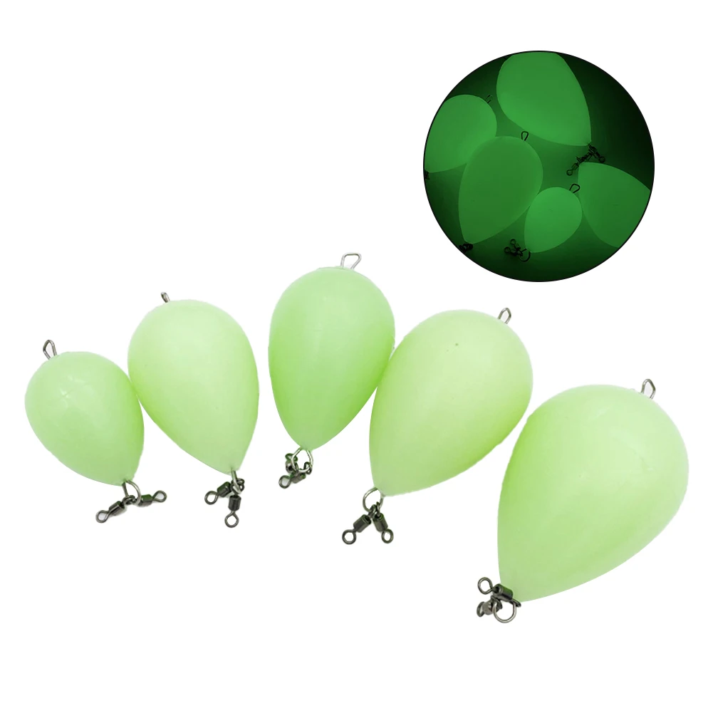 Night Fishing Luminous Egg Float Upward Bobber Fishing Floats Thrower Accessory Pesca 22/26/32/39/48/56/66/77/87g/pcs