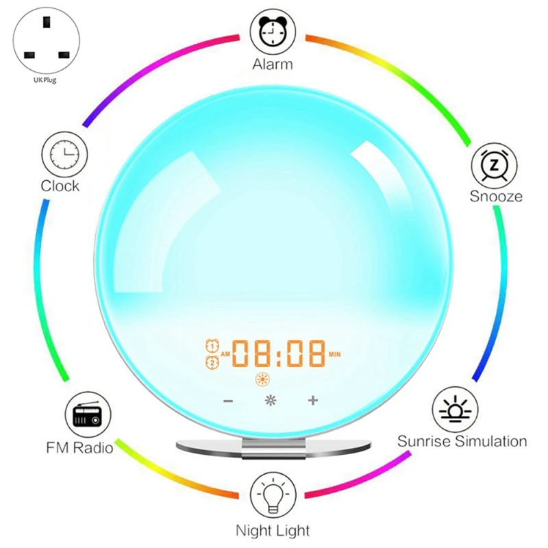 Будильник будильник с закатом Искусственные часы фотографиями 7 цветов