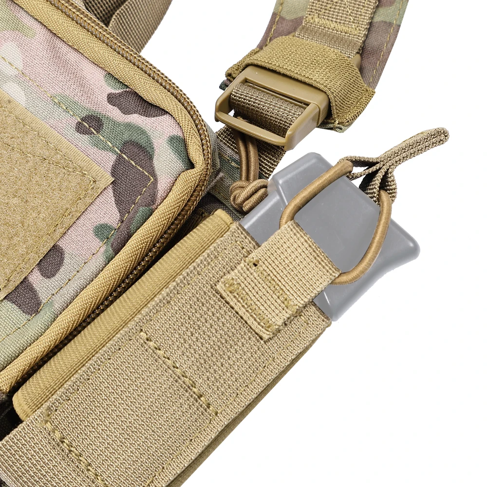 Tactical Airsoft Hunting D3CR Chest Rig Bag Men Adjustable Multi-Functional Molle Tool Pouch Multi-camo Vest