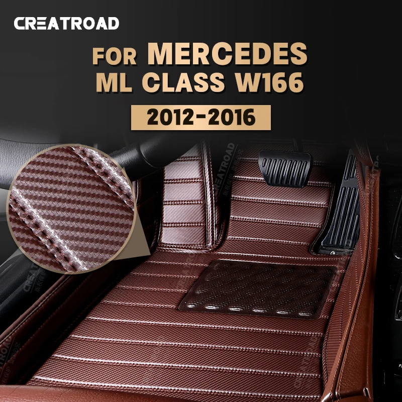 Коврики из углеродного волокна на заказ для Mercedes Benz ML Class W166 2012-2016 13 14 15 ковер ног