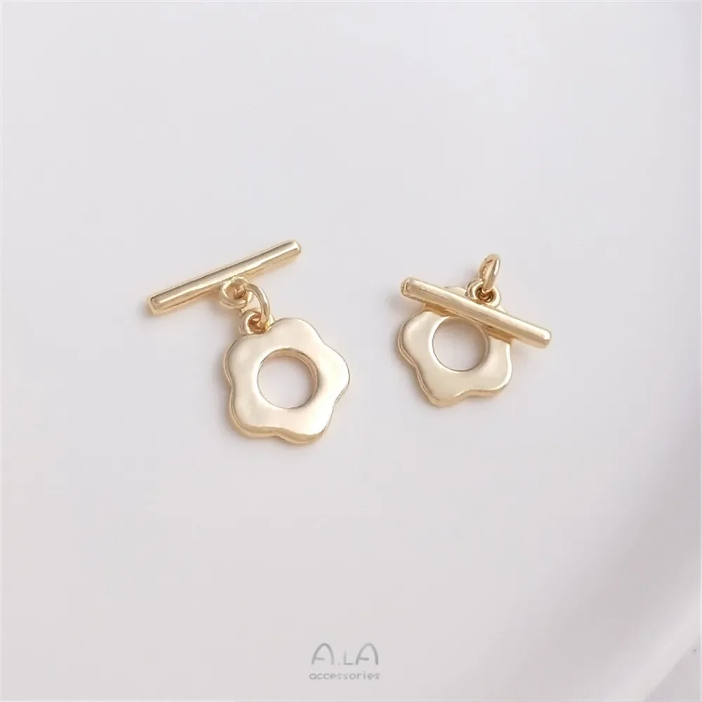 14-каратное золото мини-модели пряжка OT персиковая в форме сердца слива