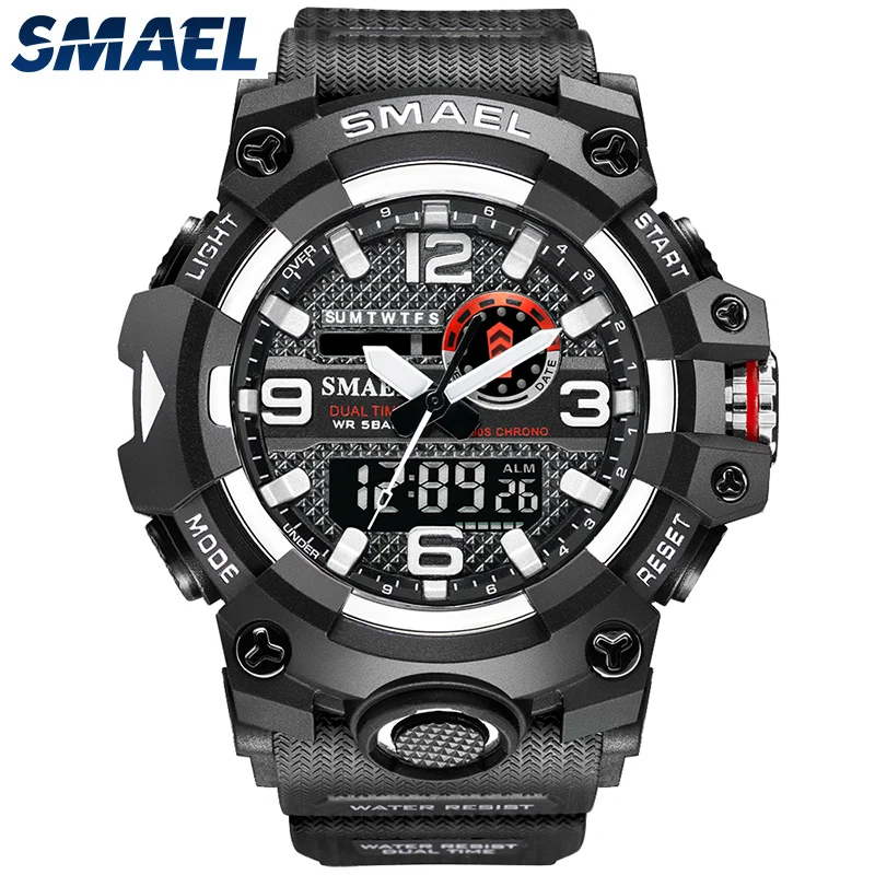 

Men's Watches Waterproof SMAEL Top Brand Quartz Wristwatches Military relogio masculino 8035 Digital Male Clock Sport Watches