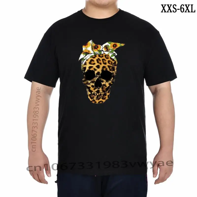 

Cool sexy Leopard skull Print T shirt women Black Women' Tshirts Fashion summer Short Sleeve Tshirts Female Casual Tops Tee