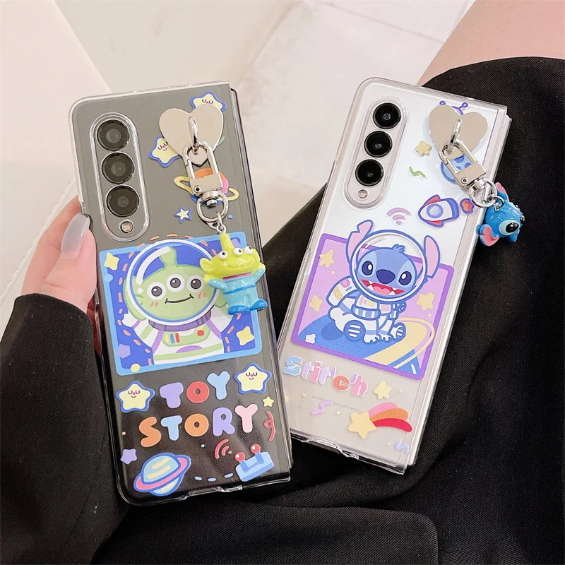 

Transparent 3 Eyed Monster for Samsung Galaxy Z Fold3 Hard PC Back Cover Suitable for Z Fold3 Mobile Phone Case Protective Case