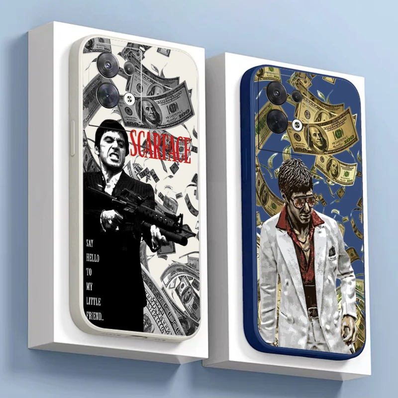 Модный чехол для телефона Scarface Dollar OPPO FIND X6 X5 X3 Pro Lite Neo Reno 9 8 7 8T 5G с жидкой