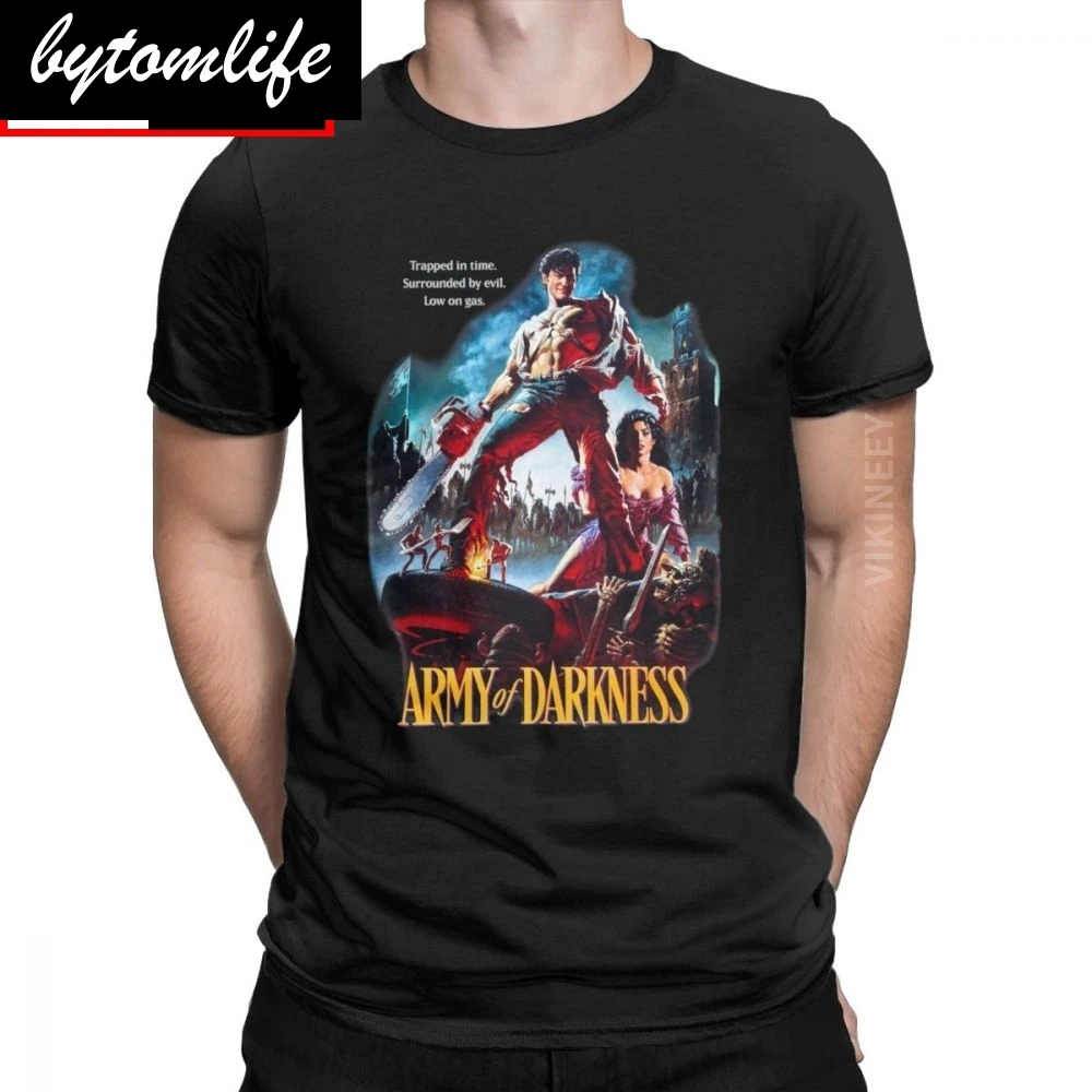 

Men T-Shirt Army Of Darkness Casual Cotton Skeleton Skull Evil Dead Tshirt Crew Neck Clothes Wholesale
