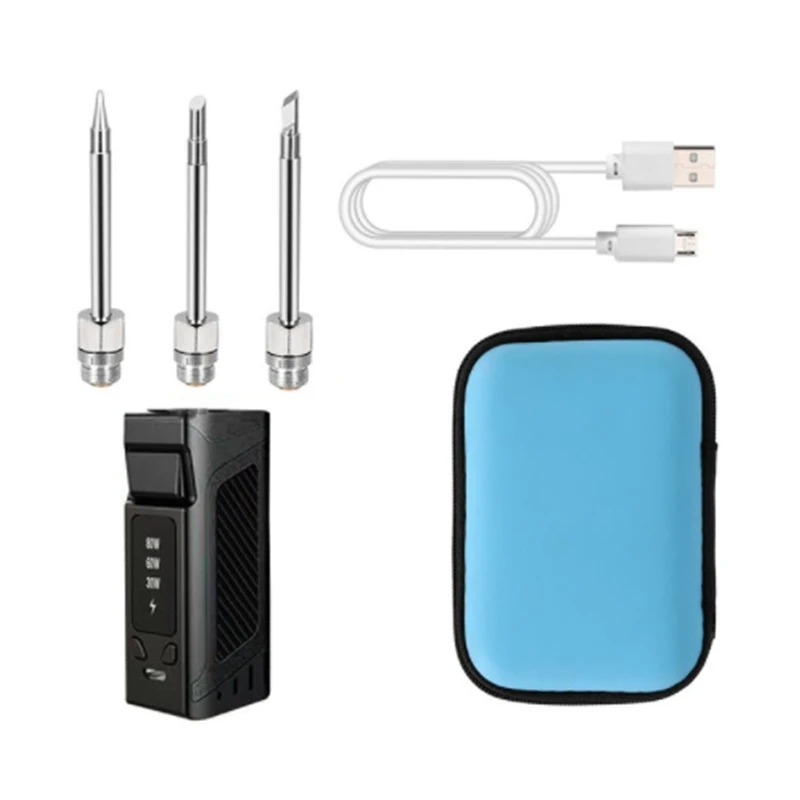 

30-80W Battery Soldering Iron USB Charging Soldering Iron 510 Port Portable Wireless Charging Soldering Iron