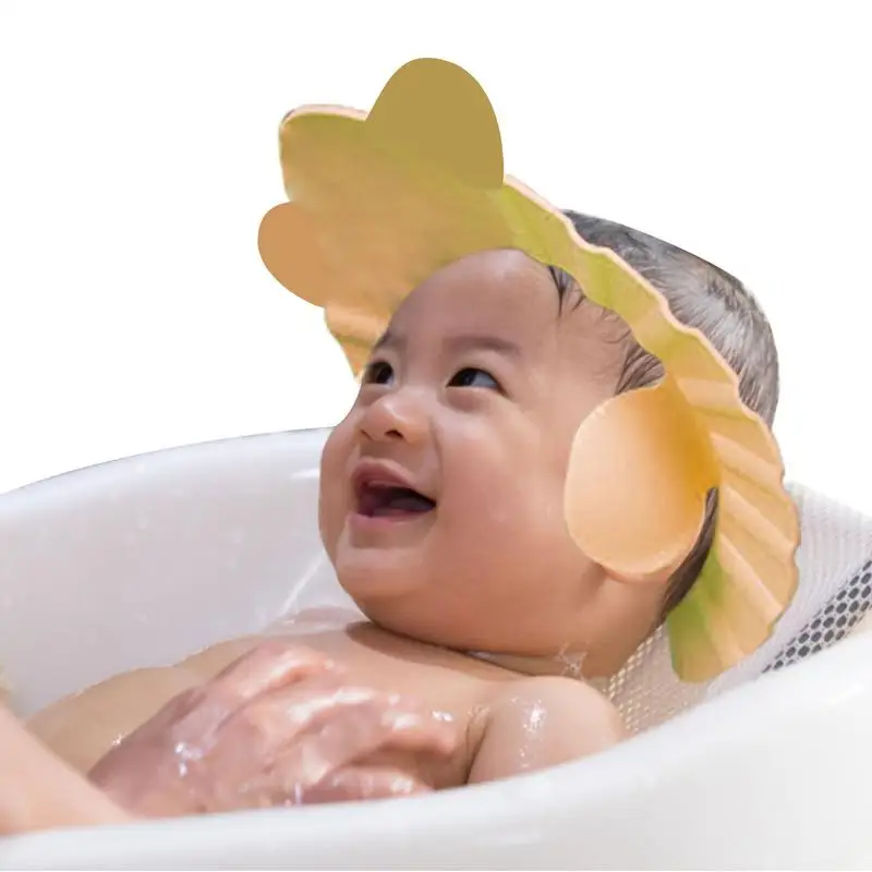 

Baby Shower Cap Silicone Waterproof Bath Cap Visor Hat 4 Gears Adjustable 4 Gears Adjustable For Baby Infants Kids And Children