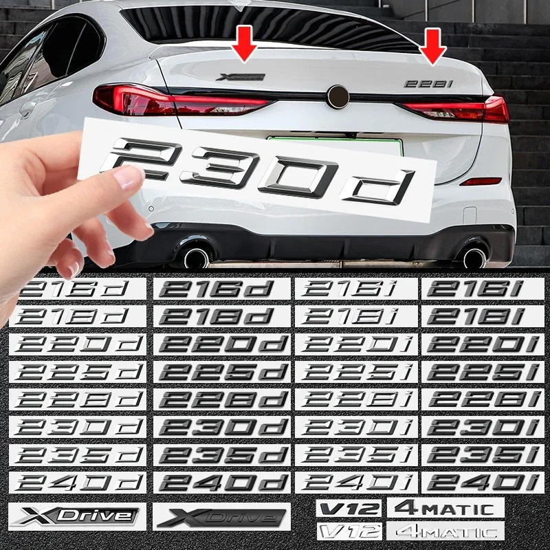 1 шт. 3D хромированные автомобильные буквы для BMW M 216i серии 218d 225d 235i эмблема