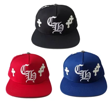 Chrome Heart Casual Blue Red Black Hat 1