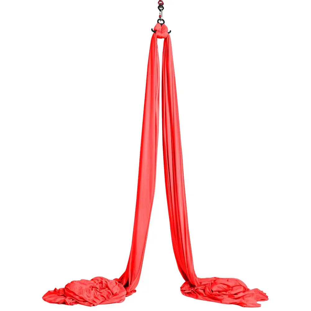 

Aerial Yoga Silk 17Yards 16 m Eco Friendly Red 40D Nylon Aerial Silk Fabric for Acrobatics, Circus, Aerial Silks