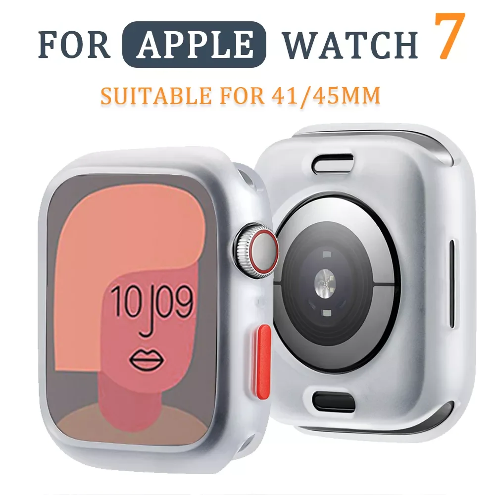 

Мягкий силиконовый чехол для Apple Watch 7 6 se 5 4 3 2 45 мм 42 мм 38, защитный чехол для iWatch 4 5 6 SE 44 мм 40 мм, бампер