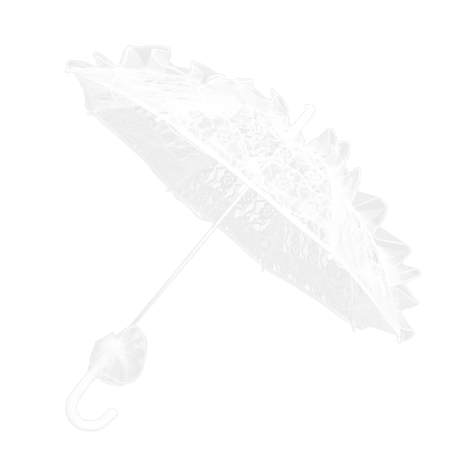 

Зонт Свадебный в винтажном стиле, кружевной Готический аксессуар для невесты, подружки невесты, с вышивкой, с белым дождем, вечерние