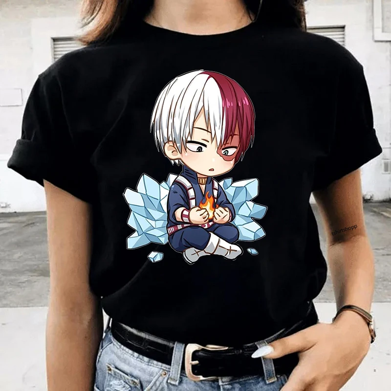 

2021 My Hero Academia T-Shirt Summer Women Boku No Hero Tee Shirt Anime Clothes Harajuku Vintage Aesthetic Female Manga Tshirt